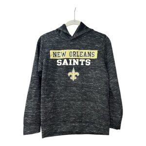 NEW ORLEANS SAINTS Hoodie NFL Team Apparel Youth Size Medium (8) Black & Gold